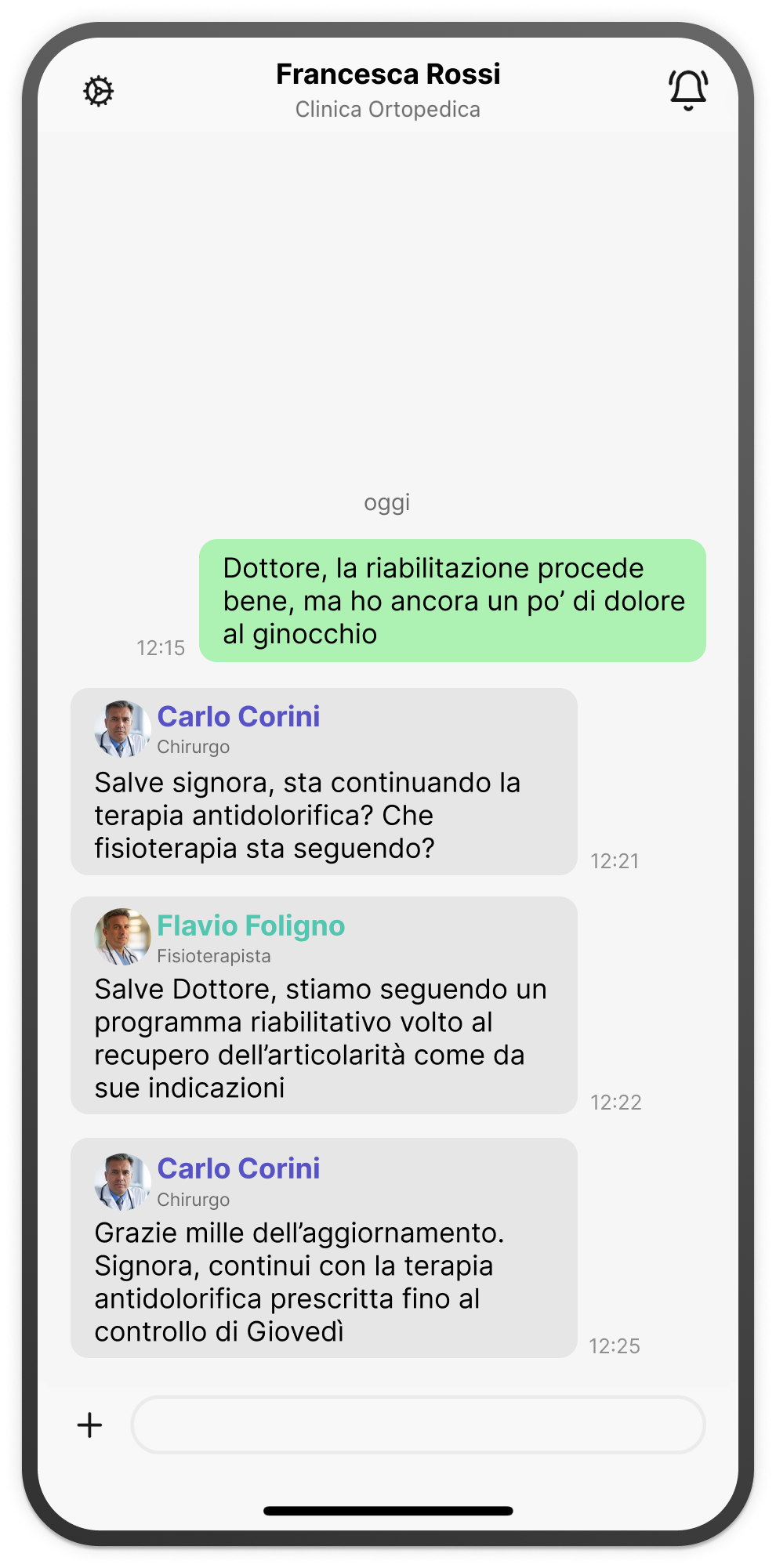 Chat con il paziente